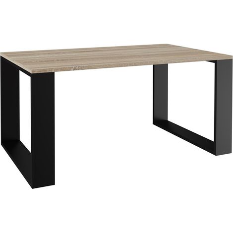 ALADA - Industrial style rectangular coffee table - 90x58x50 cm - Coffee table - Wooden look (1/5)
