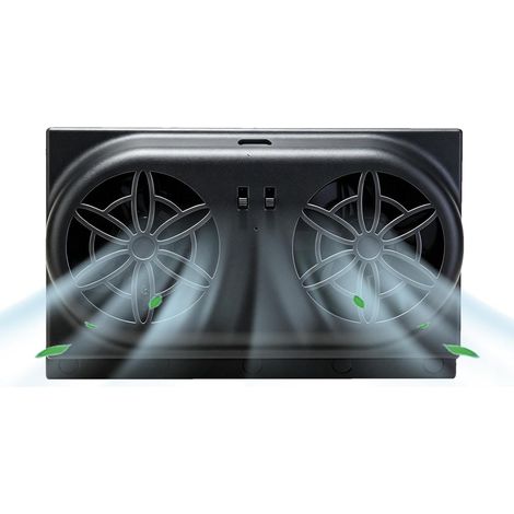 Ventilateur solaire de voiture - 5 000 tr/min - Radiateur électrique alimenté par USB - Ventilateur d'échappement de voiture à énergie solaire - Pour fenêtre de véhicule et camion (1/5)