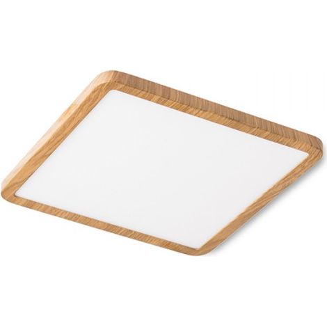 Plafoniera HUE SQ 17 da incasso colore faggio d'imitazione 230V LED 18W 3000K