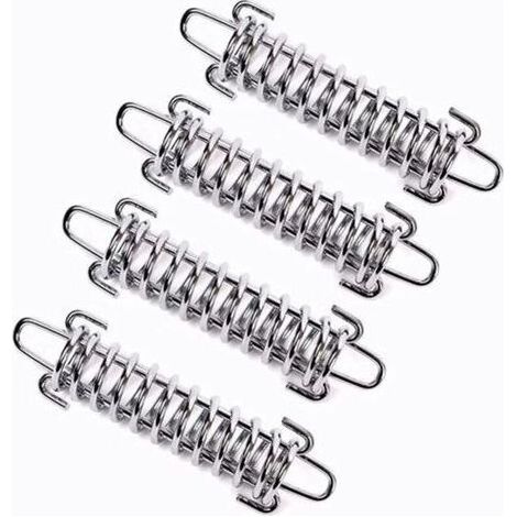 4 Pices Ressort Voile d'ombrage, Tendeur Voile d'ombrage Ressort, Ressort de Tension pour Voile D'ombrage, Ressort de Tension pour Tente de Camping, Boucle de Corde de Ressort de Tente en Acier (1/5)