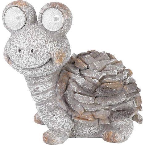 Figurine décorative d'extérieur à énergie solaire, tortue lumineuse en résine pour pelouse et jardin
