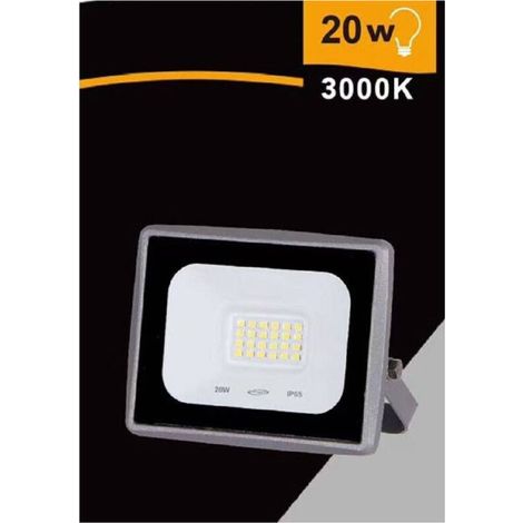 Spot Led - 20 W - 1800 Lm - Angle 90 Degres - IP65 - 3000K/4000K/6500K - Gris - 1 Unite