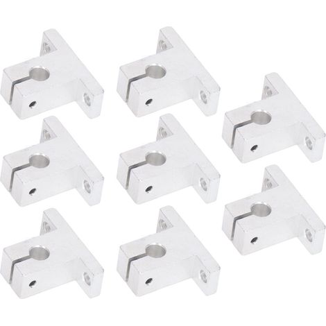 Lot de 8 supports de guidage de tige de serrage pour rail de mouvement linéaire en aluminium pour arbre, accessoire pour imprimante 3D (1/5)