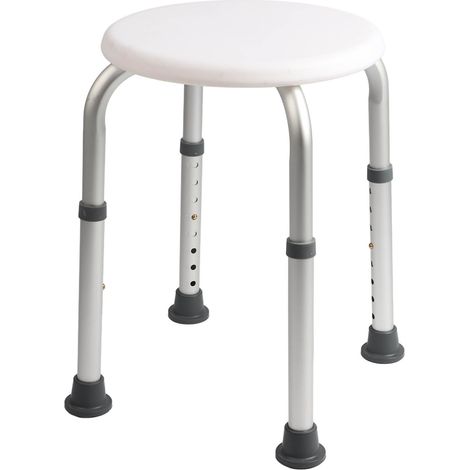 Tabouret de Douche réglable en Hauteur siège de Douche Ergonomique Pieds antidérapants Charge Max. 120 Kg , Blanc (1/5)