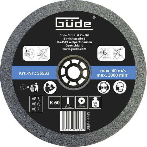 GÜDE SCHLEIFSCHEIBE 200x25x32mm K 60 ZU GÜDE DOPPELSCHLEIFER GDS 200-35