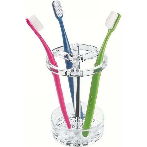 Soporte para pasta de dientes para baño, soporte de plástico para cepillos de dientes, estante de almacenamiento Simple de alta gama, transparente