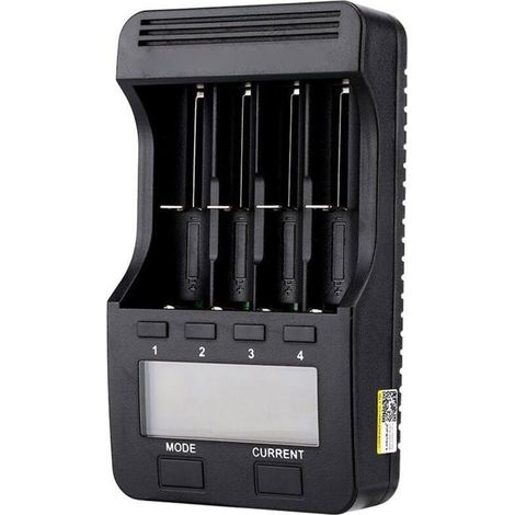 Chargeur intelligent - Lii-500 - 4 emplacements de charge - Écran LCD - Rechargeable (1/4)