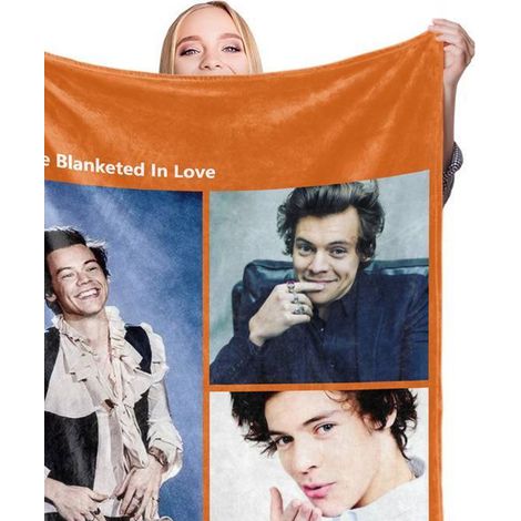 Couverture en polyester confortable pour la sieste, couverture décorative murale colorée avec imprimé de personnages pour la maison 80x100cm/31,5x39,4in (1/4)
