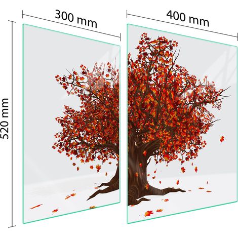 GLASSCHUTZPLATTE FÜR HERD 70x52 TREE (1/5)
