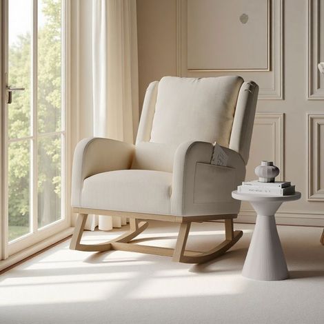 Wippstuhl - TANANT - Beige - Taschenaufbewahrung - Skandinavischer Stil - 150 kg