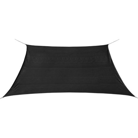 Voile toile d'ombrage parasol PEHD carré 2 x 2 m anthracite (1/4)