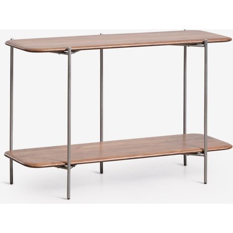 Consolle ingresso rettangolare 120x40 cm in legno di mango e acciaio inossidabile Vimara SKLUM            