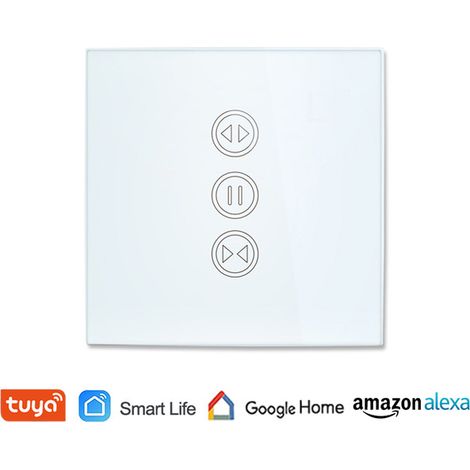 1x Interrupteur Volet Roulant Connecté, Ouverture Réglable, Commutateur Rideau Stores WiFi, Compatible avec Alexa Google Home pour Commande Vocale, Minuterie Intelligent Moteur Mural (1/5)