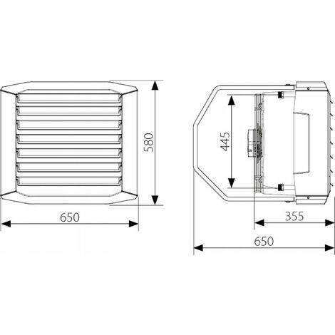 Radiateur à eau chaude lowa leo l2 50.4 kW ventilateur 3 vitesses