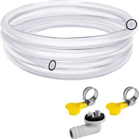 Tuyau de Vidange Climatiseur Portable 10 Pieds, Kit AC, pour avec Connecteur 3/5 Pouces (1/4)