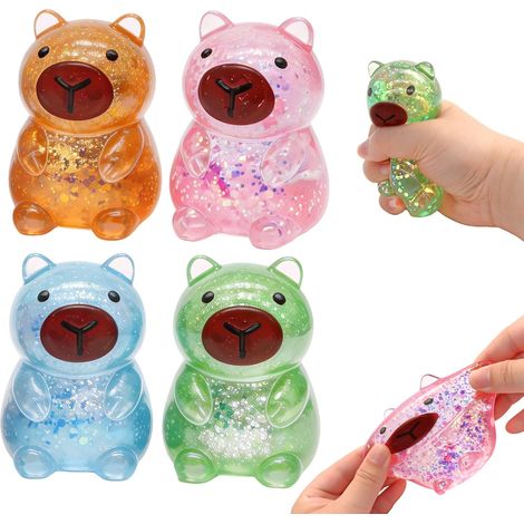 4 Pièces Capybara Jouet Anti Stress,Capybaras Squeeze Toy,Squeezes Jouets (1/5)
