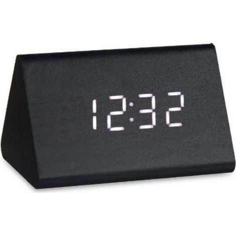Horloge En Bois - Horloge Électronique À Affichage LED - Réveil Avec 3 Alarmes Et Réglage Automatique De Luminosité - Pour Chambre Ou Bureau - 1 Pièce