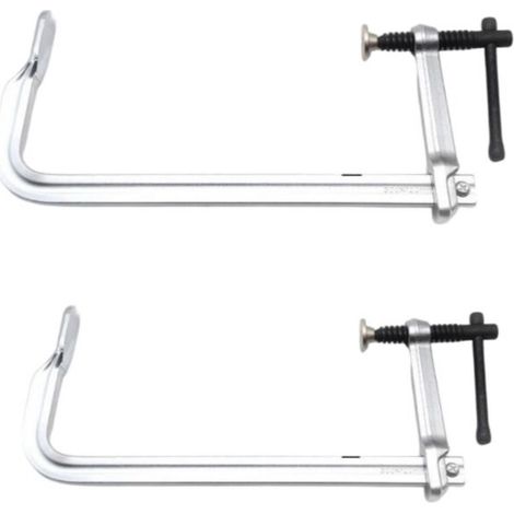 Lot de 2 Serre-Joints à Vis, 300mm (12 Pouces), Haute Force de Serrage 200kg, Acier Forgé pour Fixation Précise (1/5)
