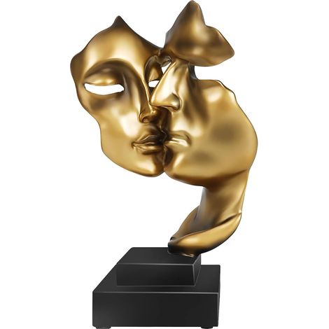 Sculpture représentant un couple amoureux, symbole d'amour éternel. Convient pour le salon, le bureau, la chambre, etc. (1/5)