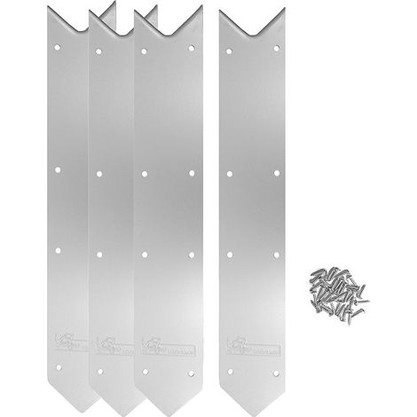 Kit finition margelles en angle pour piscine bois rectangulaire – Raccords en aluminium 45° – Fixation incluse – Compatible piscine Ubbink