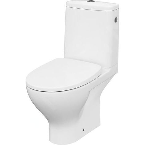 Cersanit Moduo - WC à poser avec abattant SoftClose, sortie par arrière, remplissage latéral, CleanOn, blanc K116-024 (1/2)