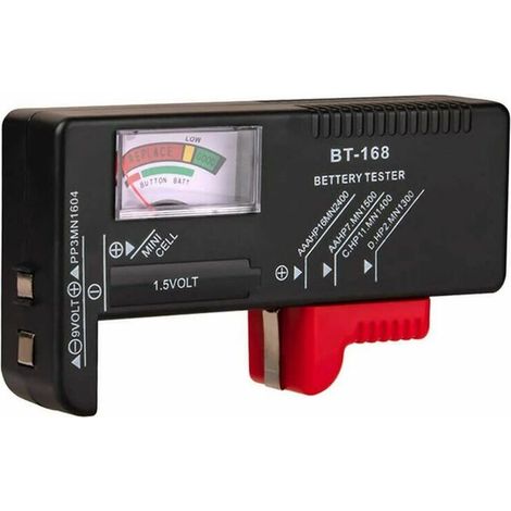 Testeurs de Piles Contrleur de Testeur de Tension de Batterie pour Pile Bouton AA/AAA/C/D / 9V / 1.5V Ecran LCD Universel (1/5)