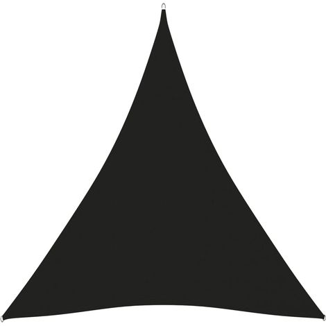 Voile de parasol Tissu Oxford triangulaire 4x5x5 m Noir (1/5)