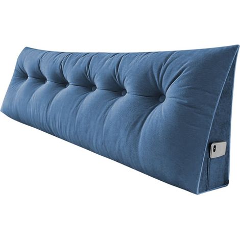 Coussin de Lecture Compensé, 180cm Gros Coussin Canapé Triangulaire Support Lombaire Gros Oreiller Cale Dos Tête de lit Repos Oreiller Dossier de Soutien Lombaire pour Adultes (1/5)