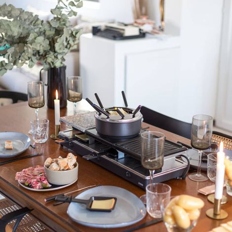 set raclette + fondue 12 personas 1650w - DOC234 - Livoo - (1/5)