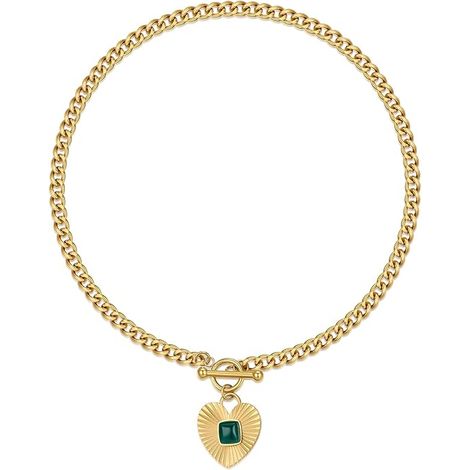 Collier pendentif cœur d'amour bicolore entrelacé Cœur soleil Œil protecteur en zircon cubique Poire unique Collier pour femme, chaîne en or 18 carats, bijou de protection, de prière et de foi, ca (1/5)