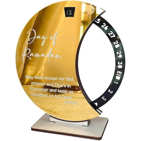 Calendrier de l'Avent musulman pour le Ramadan, centre de table décoratif, diamètre 19,8 cm (7,8 pouces), idéal pour les réunions de famille. Durable.-Style B (1/5)