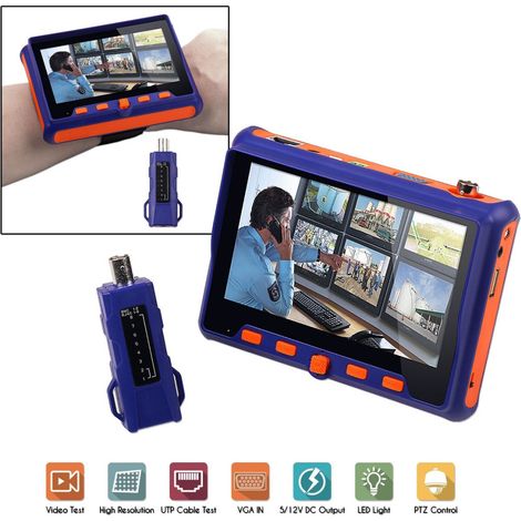 TrAdE Shop Traesio - Tester Telecamere Videosorveglianza Ahd Hd Cctv Vga Tvi Utp Cvi Cvbs Monitor 5" - (1/5)
