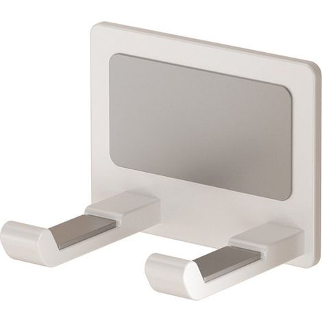 Soporte para secador de pelo de aluminio aeroespacial,soporte para secador de pelo sin taladrar,soporte para secador de pelo (blanco) (1/5)