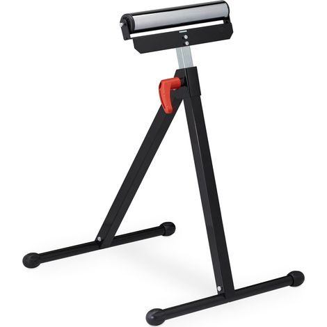 Caballete plegable ajustable en altura 75 x 60 x 10 cm extensión de trabajo práctica de acero negro 130011832 (1/5)