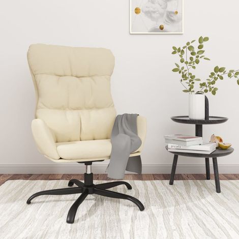 Chaise de relaxation Fauteuil relax - Crème Tissu BonneVie-16898 (1/5)