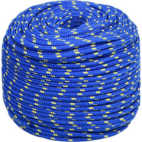 vidaXL Multipurpose Utility Rope 8 mm 50 m Blue PP 420 kg Max Load