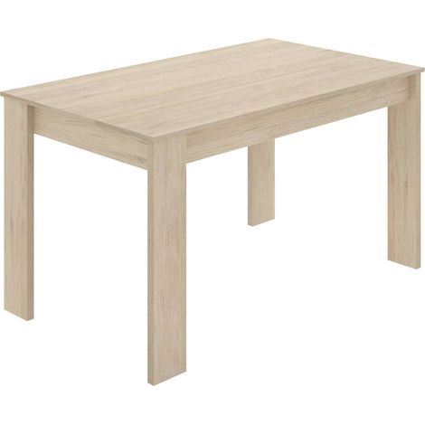 Dmora - Tavolo fisso Alois, Ripiano da pranzo multiuso, Tavolo rettangolare da cucina o sala da pranzo, 139x81h77 cm, Rovere (1/4)
