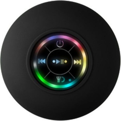 Paquete de 2 altavoces Bluetooth para ducha con LED,flotar en ríos y actividades al aire libre (negro). Resistencia al agua de 4 niveles (1/5)