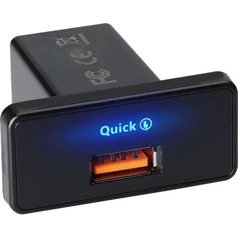 Chargeur de Voiture 18 W Charge Rapide Type C Adaptateur de Prise USB Chargeur de Voiture Prise D'Alimentation pour Bateau ATV Camping Camion (1/2)