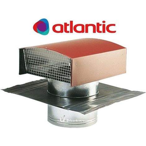 Uscita di ventilazione VMC 125 mm in metallo per tegola rossa