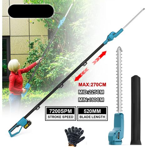 Taille-haie électrique pour branches hautes, sans fil, télescopique, compatible avec les batteries Makita 18 V (sans batterie) (1/5)