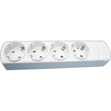 4-fach Steckdosenleiste aus Polycarbonat, kabellos Mit Kindersicherung. 36.121/SC Elektro DH. 8430552128396