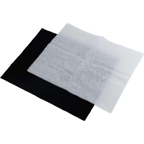 Filtre à charbon actif pour hotte aspirante 470 x 570 mm, absorbeur de graisse et d'odeurs pour hotte aspirante de cuisine, blanc et noir (1/5)