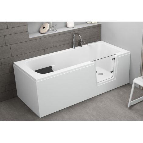 Bañera con puerta ADELAIDE 160/170/180x75/80x54 cm - Dimensiones: 160cm (1/4)