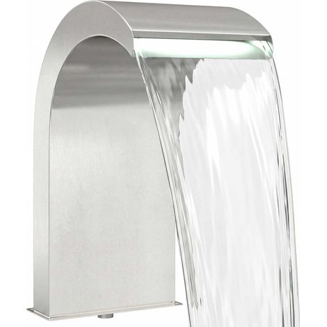 Cascada para piscina con luz LED Acero inoxidable 304 vidaXL (1/5)