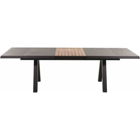 Siena Garden Ausziehtisch Lindos Tirana 205/265 cm anthrazit/Teak Gartentisch (1/2)