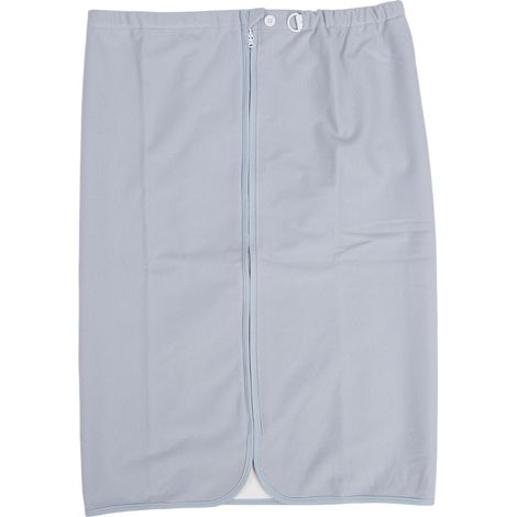 Housse alèse imperméable adulte réutilisable, coton lavable absorbant, jupe changeable avec fermeture éclair, gris bleu, pour incontinence séniors. (1/5)