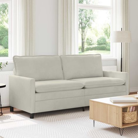 Sofá Crema 196 x 81 x 87,5 cm Terciopelo