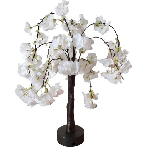 Cerisier lumineux en fleurs, lampe de table alimentée par (1/5)