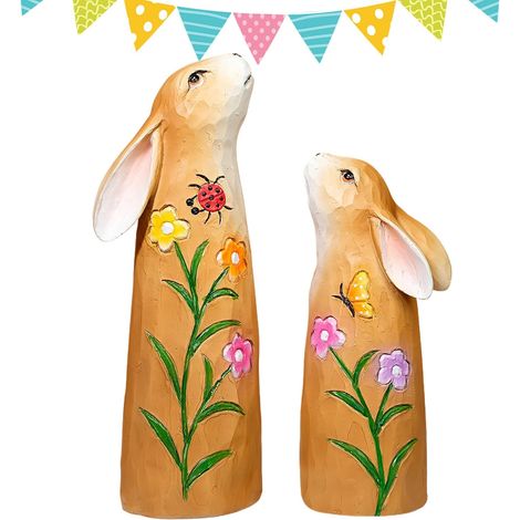 Statuette de Lapin de Pâques - Décoration Saisonnière En Résine - (1/5)